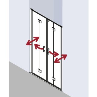 Kermi LI2T413518VAK Pendel-Falttür Liga 2T4 1350x