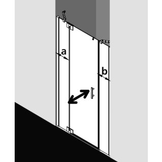 Kermi FX1GL14020VAK Pendeltür Filia XP 1GL 1400x