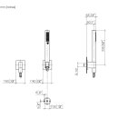 DORNBRACHT 27808980-33 Schlauchbrausegarnitur mit Einzelrosetten SERIENSPEZIFISCH Schwarz matt 27808980