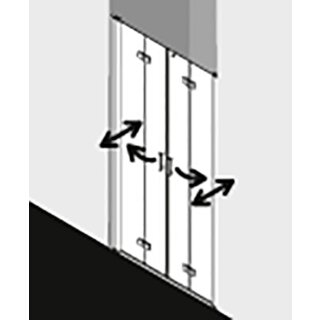 Kermi DI2T416020VAK Pendel-Falttür Diga 2T4 1600x