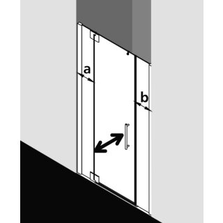 Kermi PX1GL14018VAK Pendeltür Pasa XP 1GL 1400x