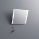 HEWI tilt mirror LED basic, matt, W 600 mm, H 540 mm anthracite grey