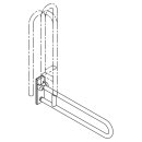 HEWI mobile FSR, stainless steel rotatable, length 850 mm