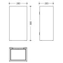 HEWI paper waste bin 25l,without lid,stainless steel