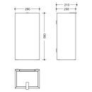 HEWI waste paper bin 25 l Stainless steel, with lid