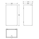 HEWI waste paper container 60 l, with Lid, stainless steel