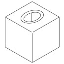 Distributeur serv cosm&eacute;tique HEWI, cube