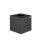 Distributeur serv cosm&eacute;tique HEWI, cube en plastique, noir mat rev&ecirc;tu