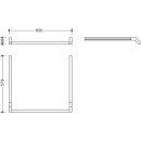 HEWI washbasin profiles with grab rail, Dia 25 mm, pdr coat matt d-grey