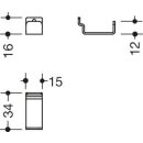 HEWI hooks, powder coated matt white