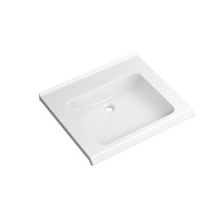 HEWI S-shaped washbasin, Grip edge, 650x565 mm, without tap hole