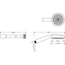 HEWI Hand shower, 1 spray, chrome Shower hose, L=1600,...