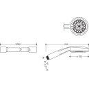 HEWI 950.33.E075 Set Handbrause und Brauseschlauch,...