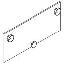 HEWI mounting plate for mob seats 950, chrome-plated