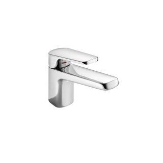 HEWI single lever washbasin mixer, chrome-plated, cubic, closed lever