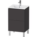 DURAVIT LC667108080 WTU L-Cube bodenstehend, 2 Ausz&uuml;ge