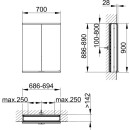 KEUCO 800200071100000 Royal Modular 2.0 SPS, unbel. 80020,