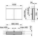 KEUCO 800200100100000 Royal Modular 2.0 SPS, unbel. 80020,