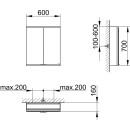 KEUCO 800201060100200 Royal Modular 2.0 SPS, unbel. 80020,