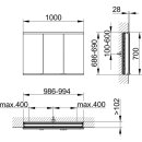 KEUCO 800300100000000 Royal Modular 2.0 SPS, unbel. 80030,