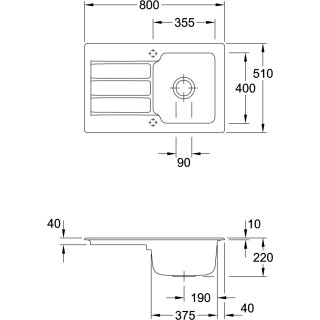 Villeroy & Boch 334002AM EB-SP Architectura 45 800x510mm