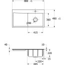 Villeroy &amp; Boch 33510Fi4 SP Subway Style 50 Flat...