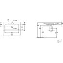 Villeroy &amp; Boch 4164A3RW Schrankwaschtisch Finion...