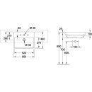Villeroy &amp; Boch 4A0655RW Vorbauwaschbecken Avento 550x440mm
