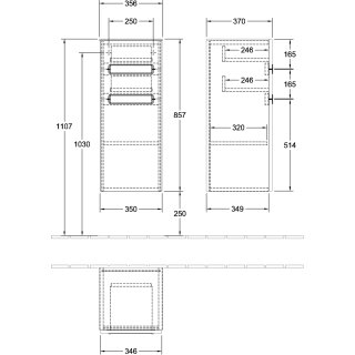 Villeroy & Boch A7121SVH SS Subway 2.0 1S 356x857x370mm 1trg.