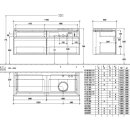 Villeroy &amp; Boch B59000FP WaschbeckenUS Legato B590 1400x550x