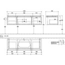 Villeroy &amp; Boch B759L0MS WTUS Legato B759 1400x380x500mm m.