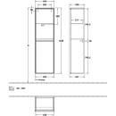 Villeroy &amp; Boch C03400DH Hochschrank Collaro 454x1538x349mm 2