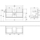 Villeroy &amp; Boch F05000HG Waschbeckenunterschrank...