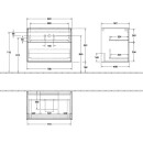 Villeroy &amp; Boch F08100GM Waschbeckenunterschrank...