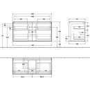 Villeroy &amp; Boch F13100GM Waschbeckenunterschrank...