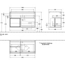 Villeroy &amp; Boch F242PCHG Waschbeckenunterschrank Finion F24