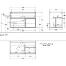 Villeroy &amp; Boch F251GFGM Waschbeckenunterschrank Finion F25