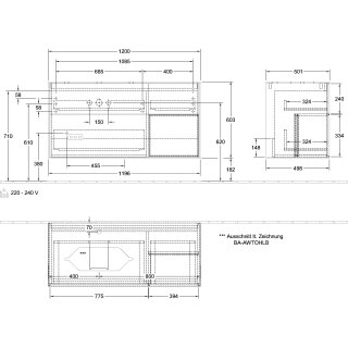 Villeroy & Boch F281GNHG Waschbeckenunterschrank Finion F28