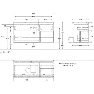 Villeroy & Boch F302PCHB Waschbeckenunterschrank Finion F30