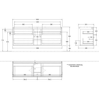 Villeroy & Boch F32100GM Waschbeckenunterschrank Finion F32