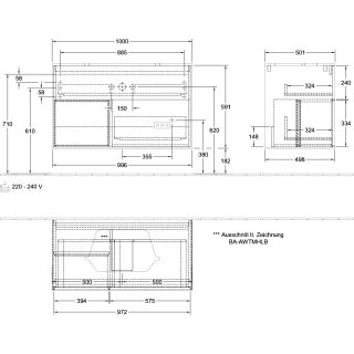 Villeroy & Boch F361GMGK Waschbeckenunterschrank Finion F36