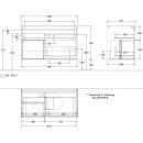 Villeroy &amp; Boch F362GMGK Waschbeckenunterschrank...