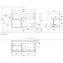 Villeroy &amp; Boch F892GKGN Waschbeckenunterschrank...