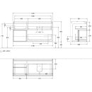 Villeroy &amp; Boch FA42HBGN Waschbeckenunterschrank...