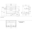 Villeroy &amp; Boch G34100PC Waschbeckenunterschrank Finion G34
