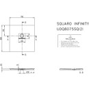 Villeroy &amp; Boch UDQ8075SQI2IVRW Duschwanne Squaro Infinity