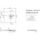 Villeroy &amp; Boch UDQ8075SQI2RVRW Duschwanne Squaro Infinity