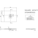 Villeroy &amp; Boch UDQ9080SQI2V-RW Duschwanne Squaro Infinity