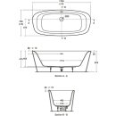 IDEAL STANDARD K8720V1 Duo-Badewanne DEA, freistehend,