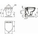 IDEAL STANDARD R002601 Wand-WC-Kombipaket Exacto,o.Sp&uuml;lrand,